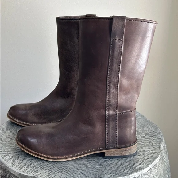 Ivylee Copenhagen ~Handmade Dark Brown Simone Mid-Calf Boots in size 7.5- 8 - Picture 3 of 16